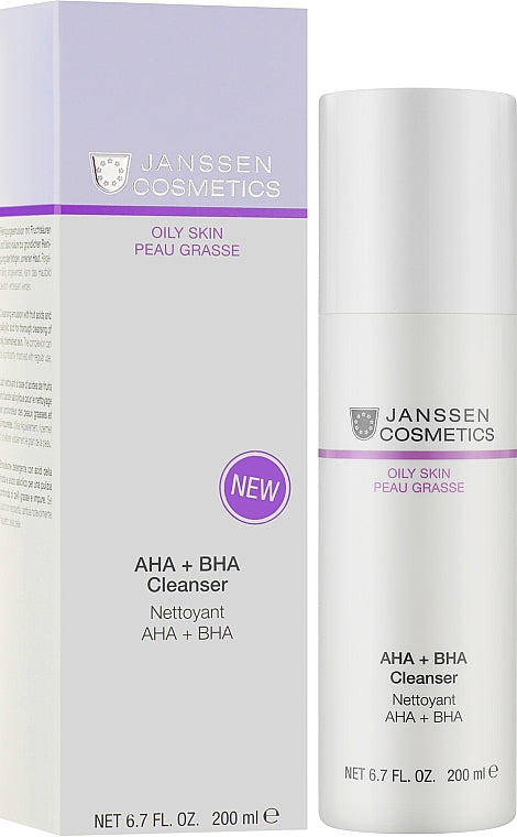JANSSEN Oily Skin New AHA+BHA Cleanser - Очищуюча емульсія з кислотами